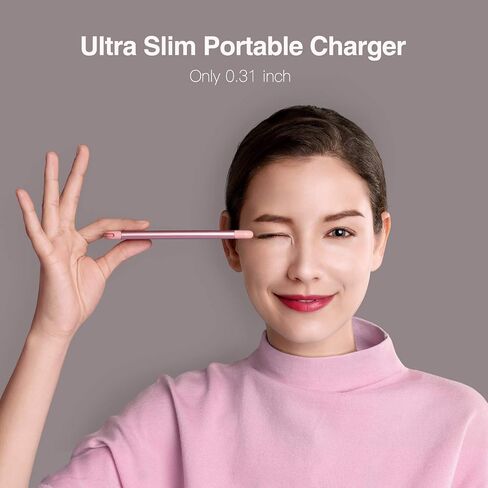 Luxtude 5000mAh Portable Charger iPhone Built in Lightning Cable (MFi Apple Certified), Ultra Slim External Battery Pack, Fast Charge Power Bank for iPhone 14/13/12/11 Pro/X/XR/XS Max/10/8/7/6S etc. in Saudi Arabia