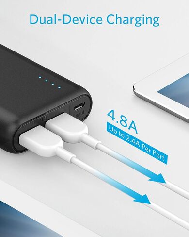Anker 20,100mAh Portable Charger, Ultra High Capacity Power Bank with 4.8A Output and PowerIQ Technology, External Battery Pack for iPhone 15/15 Plus/15 Pro/15 Pro Max, iPad, Samsung Galaxy, and More in Saudi Arabia