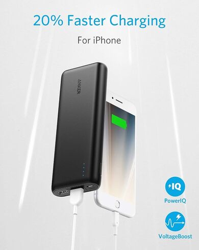 Anker 20,100mAh Portable Charger, Ultra High Capacity Power Bank with 4.8A Output and PowerIQ Technology, External Battery Pack for iPhone 15/15 Plus/15 Pro/15 Pro Max, iPad, Samsung Galaxy, and More in Saudi Arabia