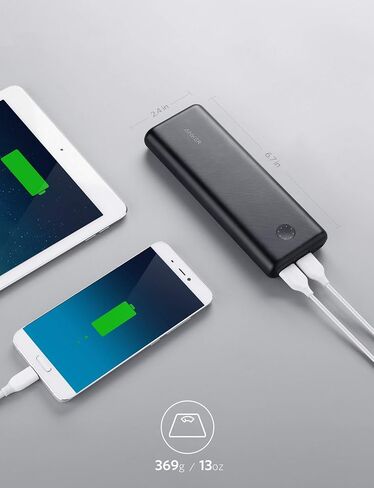 Anker PowerCore II 20000, 20100mAh Portable Charger with Dual USB Ports, PowerIQ 2.0 (up to 18W Output) Power Bank, Fast Charging for iPhone, Samsung and More (Compatible with Quick Charge Devices) in Saudi Arabia