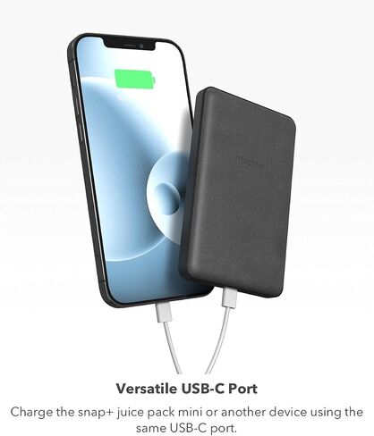 mophie Snap+ Powerstation Wireless Stand - Black - Compatible with MagSafe Enabled iPhones or Any Qi-Enabled Smartphones, Including Apple, Samsung, or Google Phones in Saudi Arabia