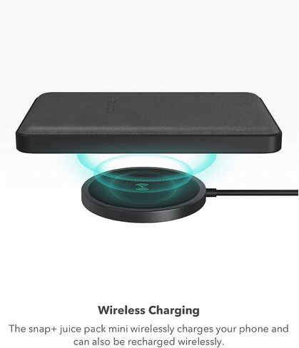 mophie Snap+ Powerstation Wireless Stand - Black - Compatible with MagSafe Enabled iPhones or Any Qi-Enabled Smartphones, Including Apple, Samsung, or Google Phones in Saudi Arabia
