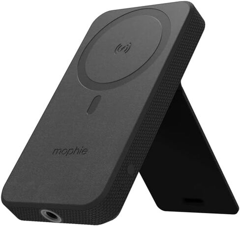 mophie Snap+ Juice Pack Mini - شاحن مغناطيسي محمول لاسلكي مع بطارية داخلية 5000 مللي أمبير في الساعة، متوافق مع الهواتف الذكية التي تدعم MagSafe وQi، يعمل مع هواتف Apple وSamsung وGoogle، أسود in Saudi Arabia
