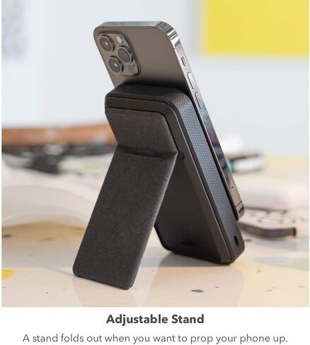 mophie Snap+ Juice Pack Mini - شاحن مغناطيسي محمول لاسلكي مع بطارية داخلية 5000 مللي أمبير في الساعة، متوافق مع الهواتف الذكية التي تدعم MagSafe وQi، يعمل مع هواتف Apple وSamsung وGoogle، أسود in Saudi Arabia