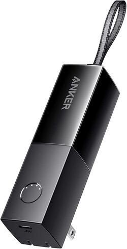 Anker Portable Charger, 2-in-1 Hybrid Charger, 5,000 mAh 20W Power Delivery for iPhone 15/15 Plus/15 Pro/15 Pro Max, iPhone 14/13/12 Series, Samsung S22, Google Pixel, Apple Watch, AirPods,and More in Kuwait