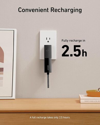 Anker Portable Charger, 2-in-1 Hybrid Charger, 5,000 mAh 20W Power Delivery for iPhone 15/15 Plus/15 Pro/15 Pro Max, iPhone 14/13/12 Series, Samsung S22, Google Pixel, Apple Watch, AirPods,and More in Kuwait