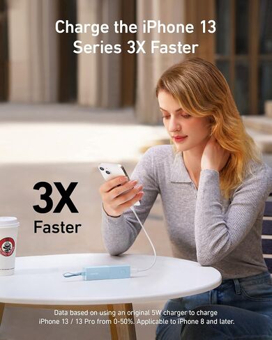 Anker Portable Charger, 2-in-1 Hybrid Charger, 5,000 mAh 20W Power Delivery for iPhone 15/15 Plus/15 Pro/15 Pro Max, iPhone 14/13/12 Series, Samsung S22, Google Pixel, Apple Watch, AirPods,and More in Saudi Arabia