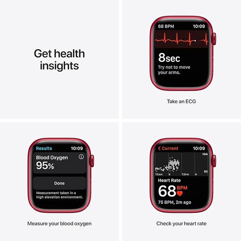 Apple Watch Series 7 [GPS 45mm] Smart Watch w/ Blue Aluminum Case with Abyss Blue Sport Band. Fitness Tracker, Blood Oxygen & ECG Apps, Always-On Retina Display, Water Resistant in Saudi Arabia