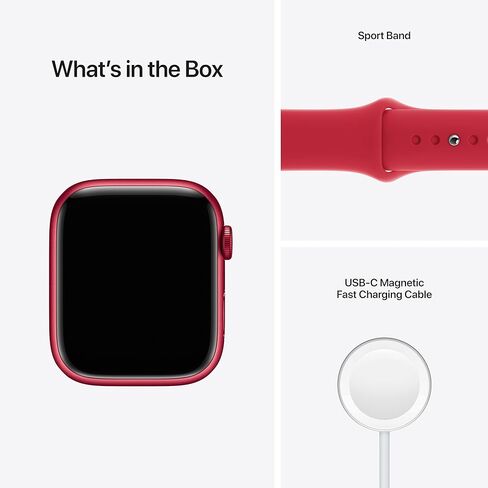 Apple Watch Series 7 [GPS 45mm] Smart Watch w/ Blue Aluminum Case with Abyss Blue Sport Band. Fitness Tracker, Blood Oxygen & ECG Apps, Always-On Retina Display, Water Resistant in Saudi Arabia