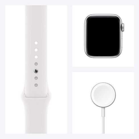 Apple Watch SE (GPS, 40mm) - Silver Aluminum Case with White Sport Band (Renewed) in Saudi Arabia