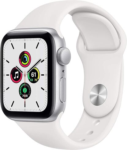 Apple Watch SE (GPS, 40mm) - Silver Aluminum Case with White Sport Band (Renewed) in Saudi Arabia