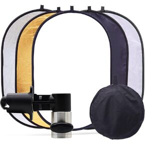 51inch 5 in 1 Collapsible Photography Reflector with Clamp,Photo Reflector in Kuwait