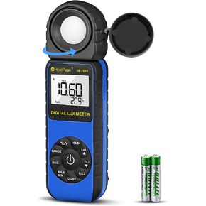 HOLDPEAK 881D Illuminance Light Meter, Digital Lux Foot Candles Meter 0.1~400,000 Lux (0.1~40,000 FC) with 270º Rotatable Detector, Par Meter Luxmeter for Plants LED Lights Indoor Outdoor Light Tester in Saudi Arabia