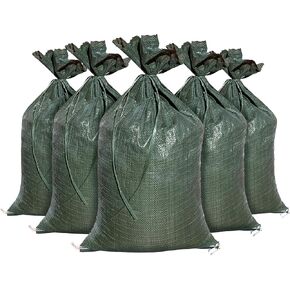 Sandbaggy - Heavy Duty Empty Sandbags For Flooding (14" X 26") - Poly Sand Bags - Flood Barrier, Weight, Construction, Earth Bag Homes - Reusable, UV Resistant - Tie Strings Attached (100 Bags) in Saudi Arabia