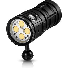 ضوء الغطس، مصباح فيديو تحت الماء LetonPower TS SX 11000 لومن 100 متر، مصباح يدوي للغوص، مصباح غوص سكوبا، مصباح يدوي مقاوم للماء مع الرياضات المائية، تصوير الفيديو تحت الماء والتصوير الفوتوغرافي in Kuwait