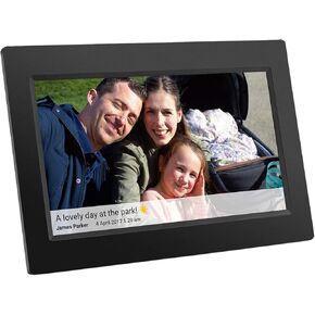 7 Inch Smart WiFi Digital Picture Frame with Touch Screen, Send Photos or Small Videos from Anywhere, IPS LCD Panel, Built in 8GB Memory, Wall-Mountable, Portrait&Landscape(Black)