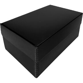 Lineco, Black Hinged Lid Photo Box 5.5"x7.75"x12" Archival Acid-Free. Holds up to 1100 of 4x6 or 5x7 Pictures, Print, Art. Preserve Longevity, Photos or Documents, Craft, Prints, Cards