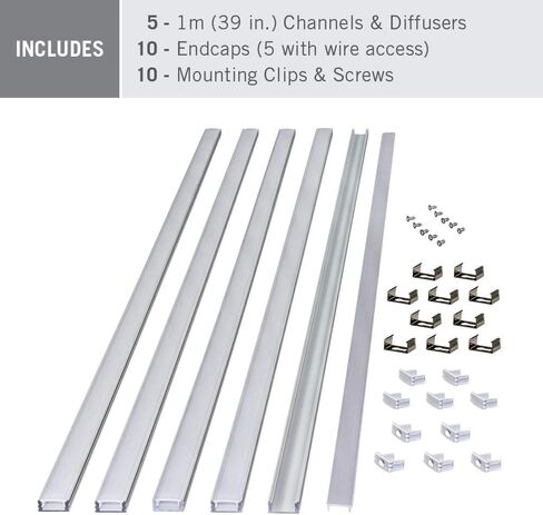 Armacost Lighting Bendable Surface Mount LED Tape Light Mounting Channel 5-Pack. 960053 in Saudi Arabia