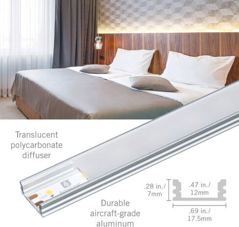 Armacost Lighting Bendable Surface Mount LED Tape Light Mounting Channel 5-Pack. 960053 in Saudi Arabia