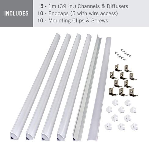 Armacost Lighting Bendable Surface Mount LED Tape Light Mounting Channel 5-Pack. 960053 in Saudi Arabia