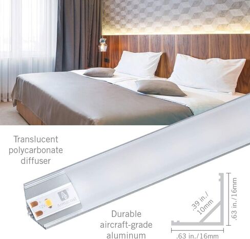Armacost Lighting Bendable Surface Mount LED Tape Light Mounting Channel 5-Pack. 960053 in Saudi Arabia