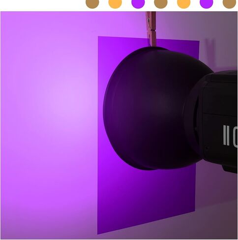 Pangda 9 Pack Purple Gel Light Filter Purple Lighting Gel Sheets Colored Film to Cover Lights Plastic Colored Overlays Correction, 1.7 by 8.3 Inches for Film, Video, Photo, Stage in Saudi Arabia