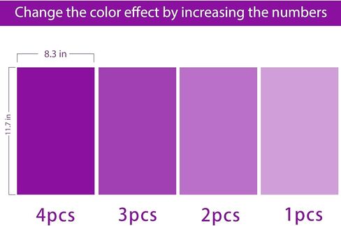 14 Pieces Halloween Gel Filter Colored Overlays Correction, Purple | Gel Light Filter Transparent, Transparent Color Film Plastic Sheets, 11.7 by 8.3 Inches in Saudi Arabia