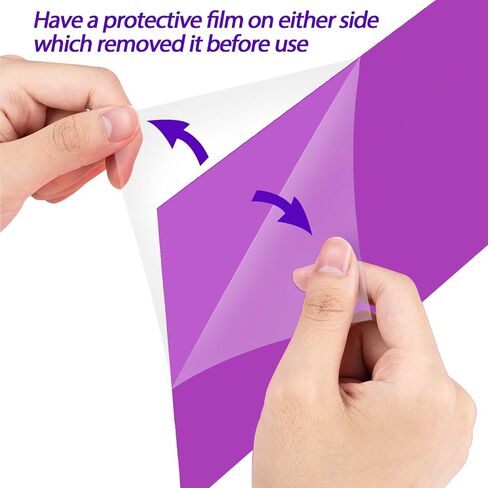 14 Pieces Halloween Gel Filter Colored Overlays Correction, Purple | Gel Light Filter Transparent, Transparent Color Film Plastic Sheets, 11.7 by 8.3 Inches in Saudi Arabia