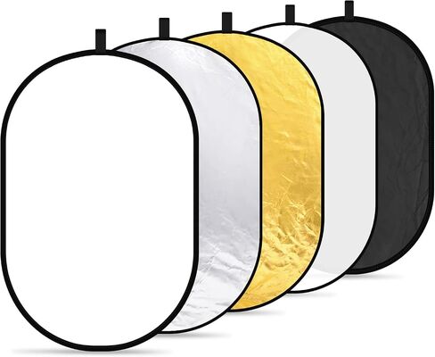 Neewer 5 in 1 Portable Round Collapsible Multi Disc Photography Lighting Reflector 24x36 inches/60x90centimeters with Carrying Case for Photo Studio Shooting in Saudi Arabia