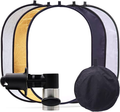 51inch 5 in 1 Collapsible Photography Reflector with Clamp,Photo Reflector in Kuwait