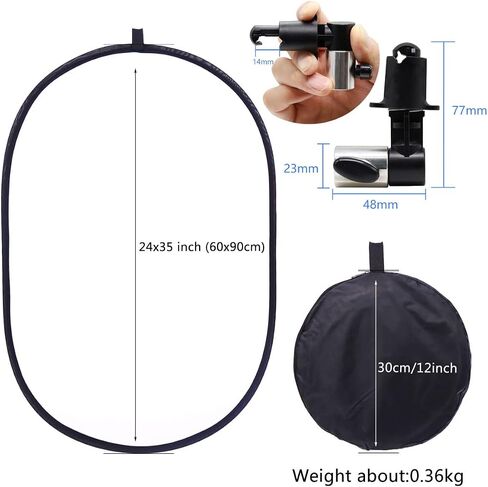 51inch 5 in 1 Collapsible Photography Reflector with Clamp,Photo Reflector in Kuwait