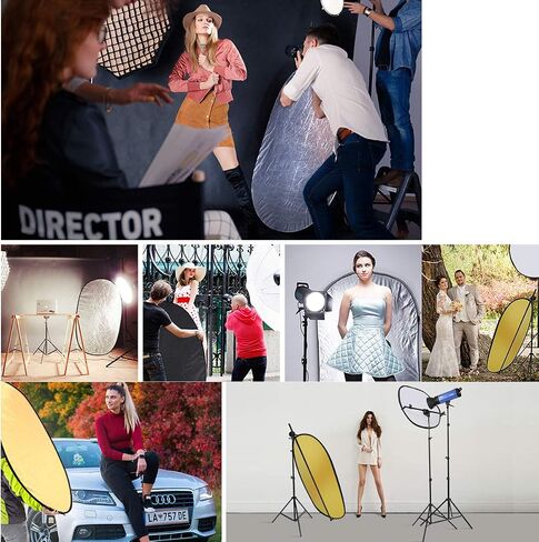 51inch 5 in 1 Collapsible Photography Reflector with Clamp,Photo Reflector in Kuwait