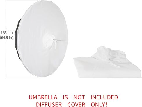 Selens 51 in Photography Umbrella Diffuser Soft Cloth Compatible with | 51" Photo Umbrella for Photo Studio Flash Speed Light in Kuwait