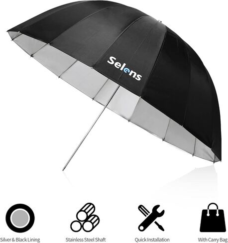 Selens 41inch/104cm Diameter White Translucent Reflective Lighting Umbrella for Photo Video Studio, Lighting Diffuser in Saudi Arabia