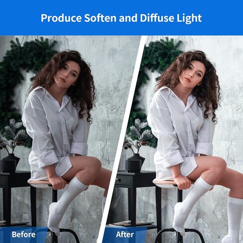 Selens 41inch/104cm Diameter White Translucent Reflective Lighting Umbrella for Photo Video Studio, Lighting Diffuser in Saudi Arabia
