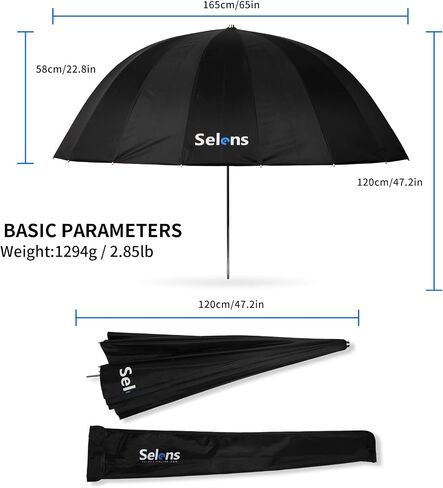 Selens 41inch/104cm Diameter White Translucent Reflective Lighting Umbrella for Photo Video Studio, Lighting Diffuser in Saudi Arabia