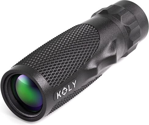 Koly BAK-4 Prism 10X25 Monocular Telescope, Compact Weather Resistant Scope with Snake Skin Grip, Designed for Bird Watching, Hiking, Hunting, Archery, and More, 10X Magnification, Black in Saudi Arabia