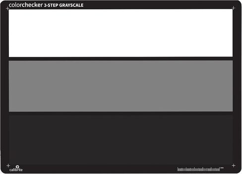 Calibrite ColorChecker 3 Step Grayscale Target for White Balance and Exposure Control, Full Size White 18% Gray and Black Reference for Photo and Video Lighting Ratio and Color Correction (CCGS) | Spectrally neutral grayscale card with 18% gray patch for  in Saudi Arabia