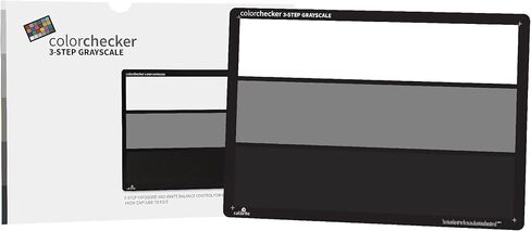 Calibrite ColorChecker 3 Step Grayscale Target for White Balance and Exposure Control, Full Size White 18% Gray and Black Reference for Photo and Video Lighting Ratio and Color Correction (CCGS) | Spectrally neutral grayscale card with 18% gray patch for  in Saudi Arabia