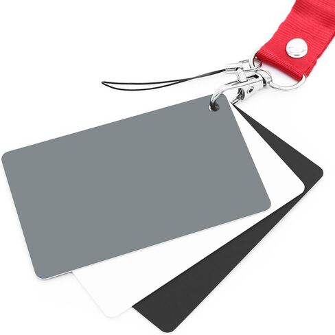 Anwenk 12x12 Inch (30x30cm) Grey Card White Balance Card for Photography 18% Exposure Gray Reflectance Reflector Foldable Focus Board Double Sided with Carry Pouch in Saudi Arabia