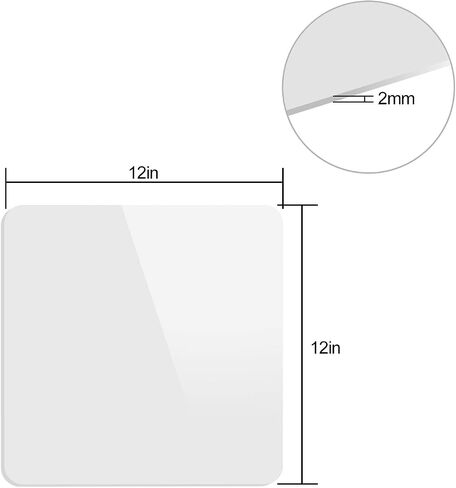 KINJOEK 12 x 12 Inch Acrylic White & Black Reflective Display Table Riser Backdrops for Professional Product Photography, 30 x 30 cm Background Boards for Product Table Top Photography Shooting in Saudi Arabia