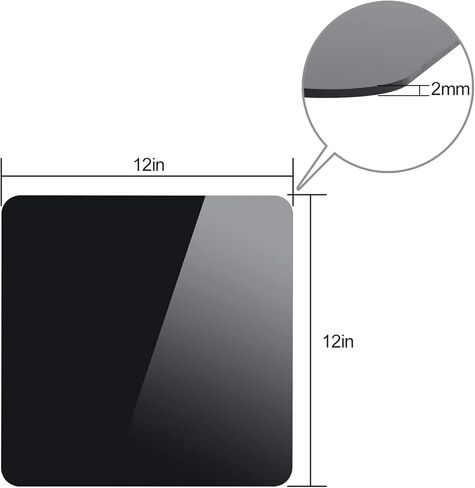 حامل طاولة عرض عاكس من الاكريليك لتصوير المنتجات الاحترافية، مقاس كينجيك 12 × 12 انش 30 × 30 سم، لوحات خلفية للتصوير الفوتوغرافي على سطح الطاولة in Kuwait