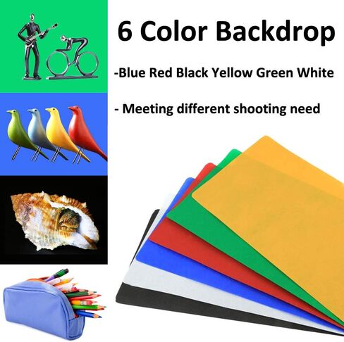 Mini Photo Studio Light Box,Portable Folding Photography Light Tent kit with 40pcs LED Light + 6 Kinds Color Backgrounds for Small Size Products in Saudi Arabia