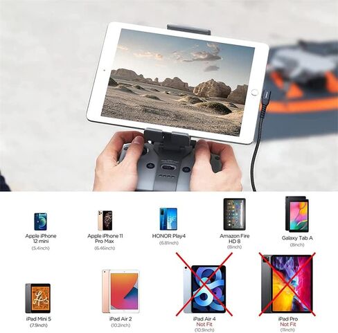 حامل الجهاز اللوحي من روتورلوجيك CYNOVA RC-N1 للتحكم عن بعد لجهاز DJI Mavic 3، ميني 2، إير 2/2S، يناسب أجهزة 4-10 بوصة in Saudi Arabia