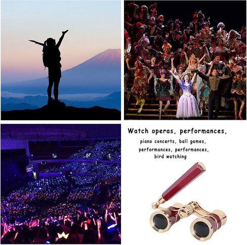 Aroncent Opera Glasses Binoculars 3X25 Theater Glasses Mini Binocular Compact with Handle for Adults Ladies Women in Opera Musical Concert in Saudi Arabia