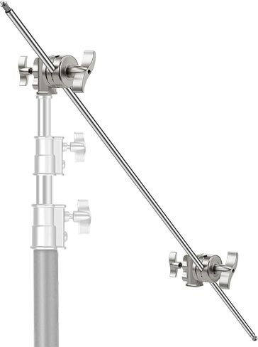 Neewer Extension Grip Arm Boom Arm with 2 Pieces Grip Heads - 50 inches/127 Centimeters Aluminum Alloy Construction for Light Stand,Reflector and Other Equipment for Studio Video Photography(Silver) in Saudi Arabia