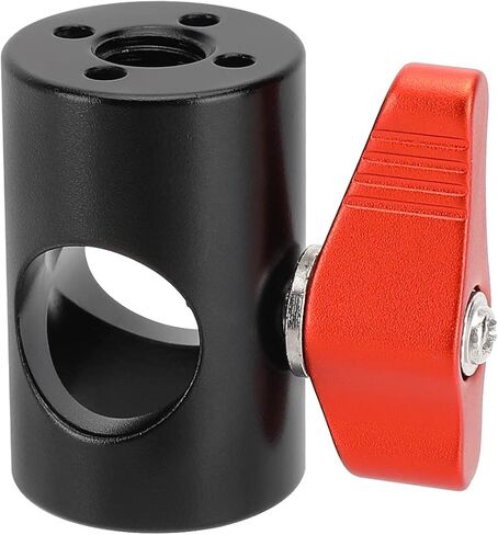 CAMVATE Light Stand Head Adapter with ARRI 3/8"-16 Thread Hole and 4 Locating Hole(Red)-3113 in Saudi Arabia