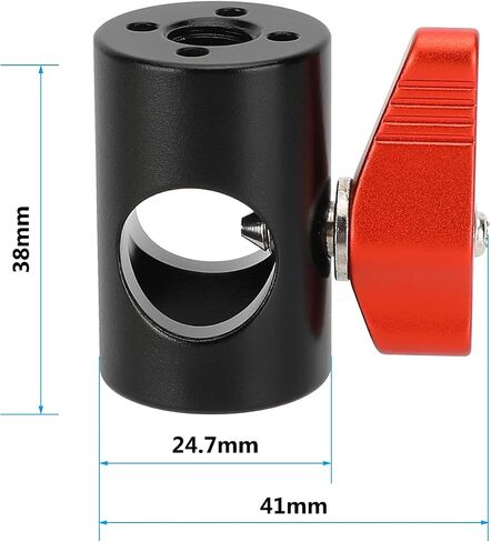 CAMVATE Light Stand Head Adapter with ARRI 3/8"-16 Thread Hole and 4 Locating Hole(Red)-3113 in Saudi Arabia