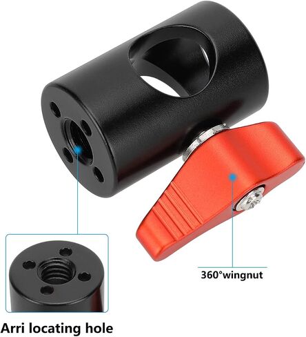 CAMVATE Light Stand Head Adapter with ARRI 3/8"-16 Thread Hole and 4 Locating Hole(Red)-3113 in Saudi Arabia