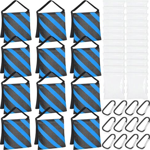 Jerify 12 Packs Photography Weight Bags Photo Studio Filled Weight Bag Empty Heavy Sandbag Set for Photography Tripod Stand Light Stand Sports Outdoor Photo Video Studio Boom Brackets (Blue) in Kuwait